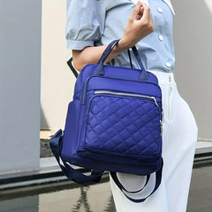 Argyle Quilted Backpack Lightweight Daypack for Travel & School