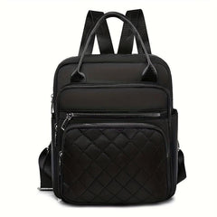 Argyle Quilted Backpack Lightweight Daypack for Travel & School
