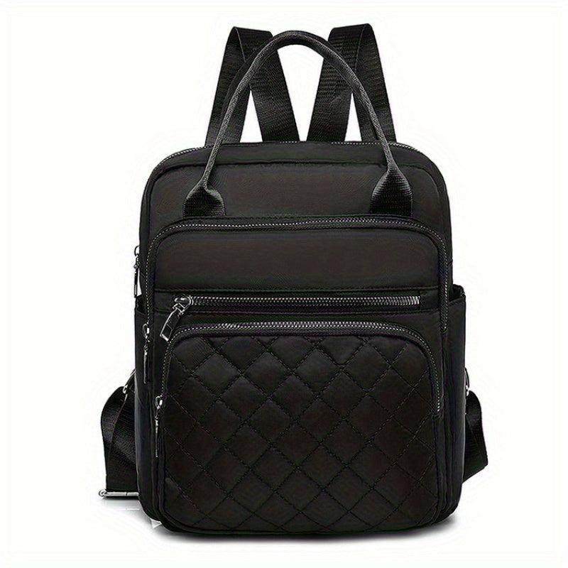 Argyle Quilted Backpack Lightweight Daypack for Travel & School