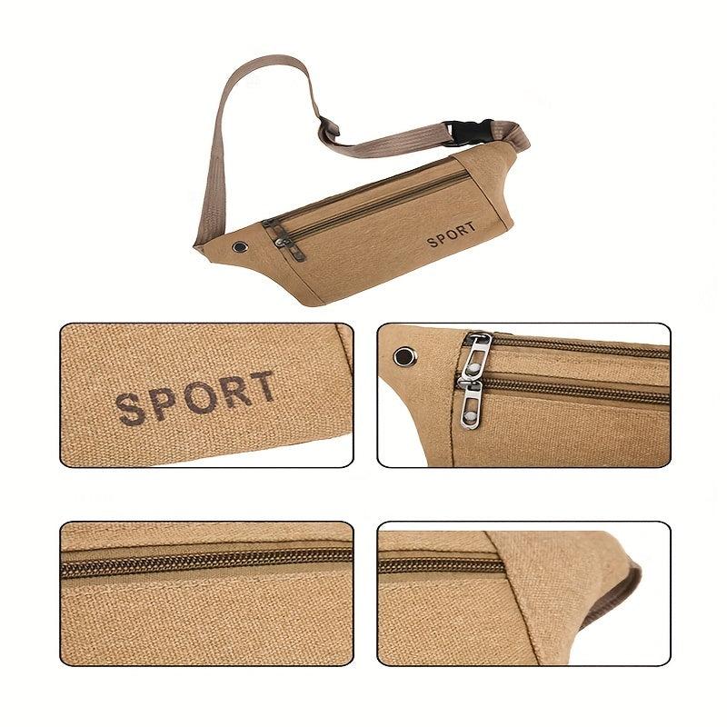 Canvas Sports Pocket Anti-theft Mobile Phone Bag Wallet