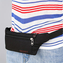 Canvas Sports Pocket Anti-theft Mobile Phone Bag Wallet