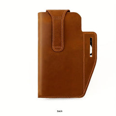 Men's Leather Waist Bag for Mobile Phone, Outdoor Sports Tactical Bag