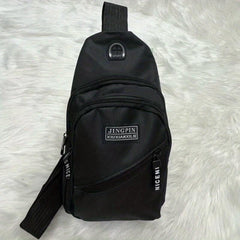 Men's Double Layer Thick Chest Bag w/ Head Phone Hole