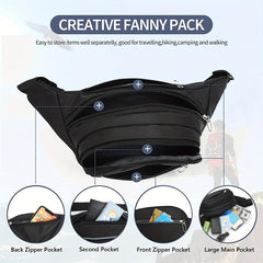 Large Clack Crossbody Bag with Adjustable Shoulder Straps for Outdoors