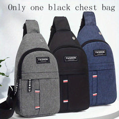 Men's Oxford Crossbody Bag Earphone Hole Shoulder Outdoor Sports Travel Work