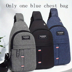 Men's Oxford Crossbody Bag Earphone Hole Shoulder Outdoor Sports Travel Work