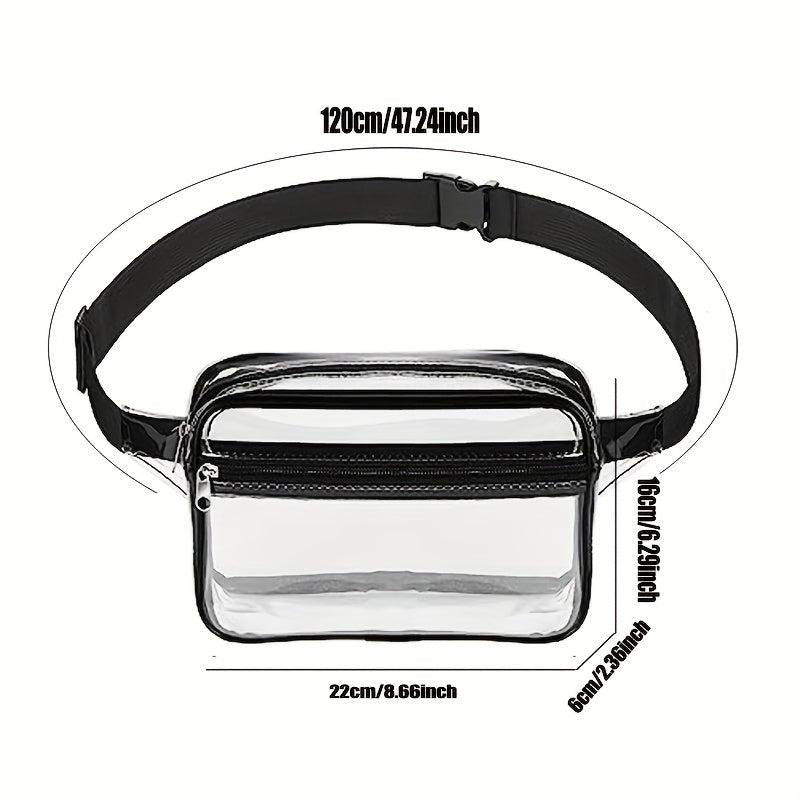 Transparent PVC Waist Bag Messenger Bag Waterproof Chest Outdoor Sports Bag