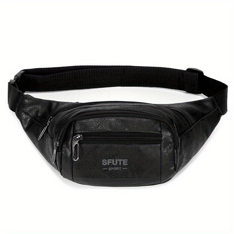 Men's Leather Chest Bag Waterproof Shoulder Bag