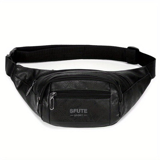 Men's Leather Chest Bag Waterproof Shoulder Bag