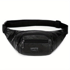 Men's Leather Chest Bag Waterproof Shoulder Bag