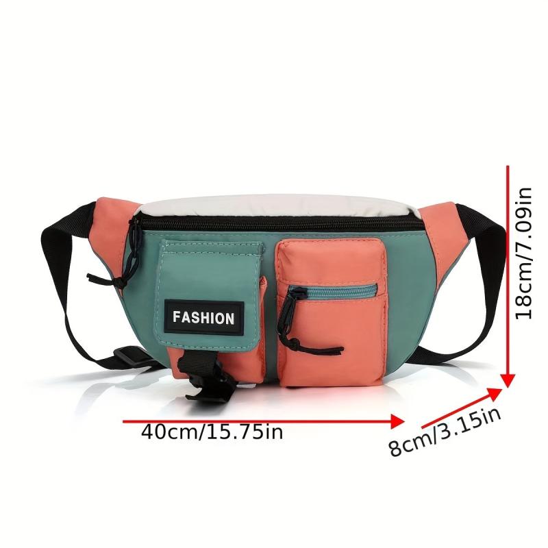 Men's Block Chest Bag Crossbody Bag