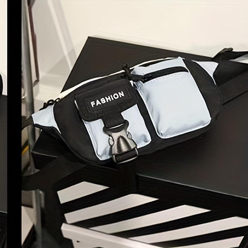 Men's Block Chest Bag Crossbody Bag
