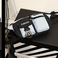 Men's Block Chest Bag Crossbody Bag