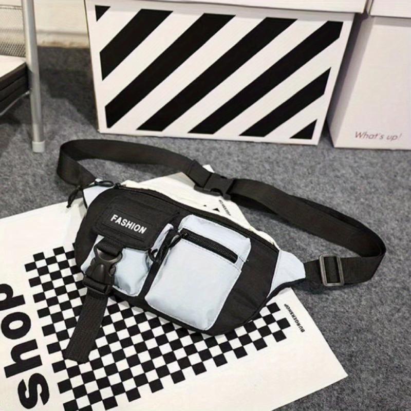 Men's Block Chest Bag Crossbody Bag