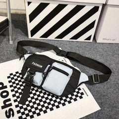 Men's Block Chest Bag Crossbody Bag
