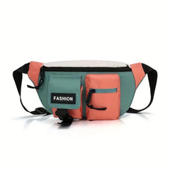 Men's Block Chest Bag Crossbody Bag