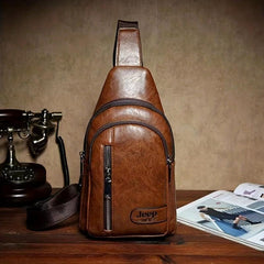 Leather Sling Bag Outdoor Sports Travel