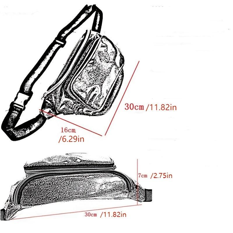 Laser Transparent Waist Bag Multifunctional Crossbody Chest Bag