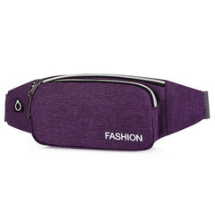 Men's Waterproof Waist Bag with Earphone Hole for Running Hiking