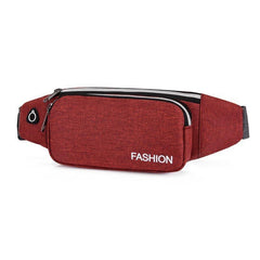 Men's Waterproof Waist Bag with Earphone Hole for Running Hiking