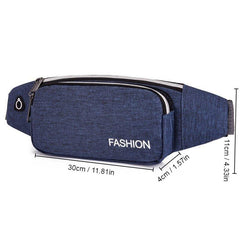 Men's Waterproof Waist Bag with Earphone Hole for Running Hiking