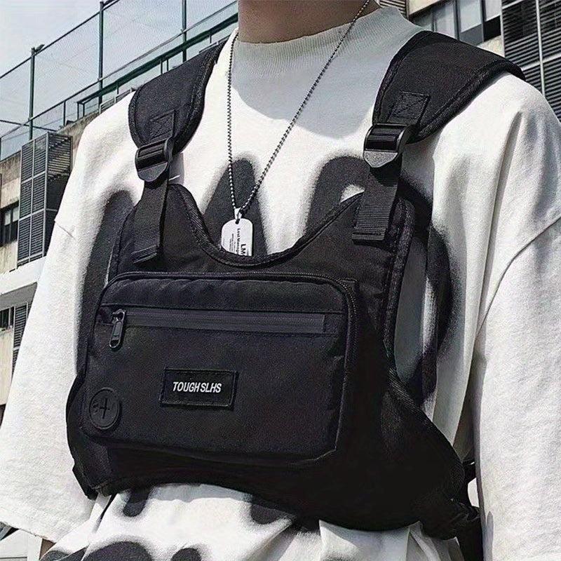 Men's Streetwear Waistcoat Hip Hop Chest Rig Vest Bag