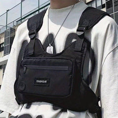 Men's Streetwear Waistcoat Hip Hop Chest Rig Vest Bag