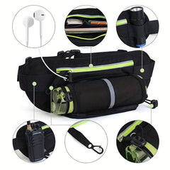 Outdoor Sports Waist Bag With Water Bottle Holder Casual Shoulder Bag