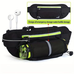 Outdoor Sports Waist Bag With Water Bottle Holder Casual Shoulder Bag