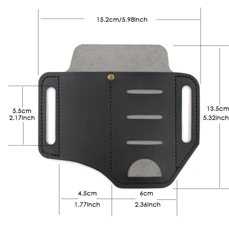 Men's Wilderness Portable Tool Belt Bag Leather Sheath