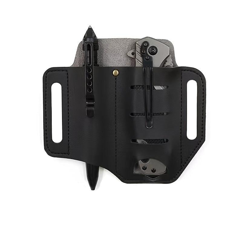 Men's Wilderness Portable Tool Belt Bag Leather Sheath