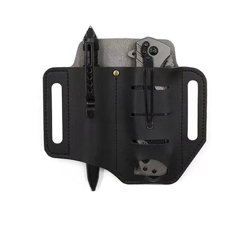 Men's Wilderness Portable Tool Belt Bag Leather Sheath