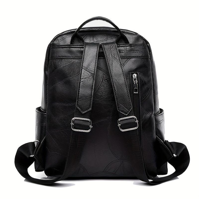 Vintage Textured Backpack Casual Daypack Women's School Bag