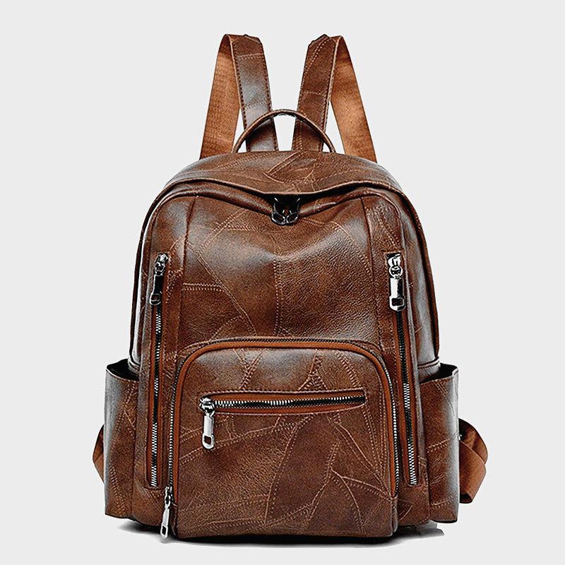 Vintage Textured Backpack Casual Daypack Women's School Bag
