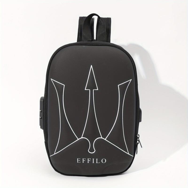 Men's Multifunctional Shoulder Bag with Anti-Theft Lock and USB Port