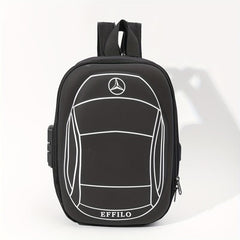 Men's Multifunctional Shoulder Bag with Anti-Theft Lock and USB Port
