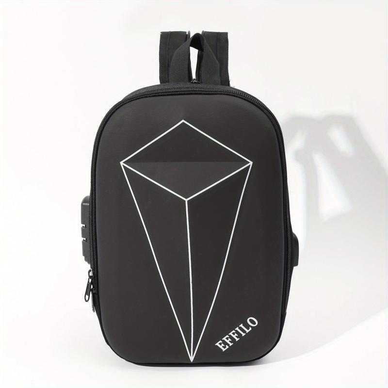 Men's Multifunctional Shoulder Bag with Anti-Theft Lock and USB Port
