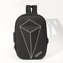 Men's Multifunctional Shoulder Bag with Anti-Theft Lock and USB Port