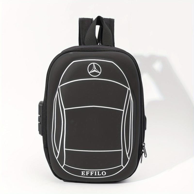 Men's Multifunctional Shoulder Bag with Anti-Theft Lock and USB Port