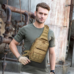 Large Capacity Tactical Men's Chest Bag Outdoor Waterproof Hiking Waist Bag