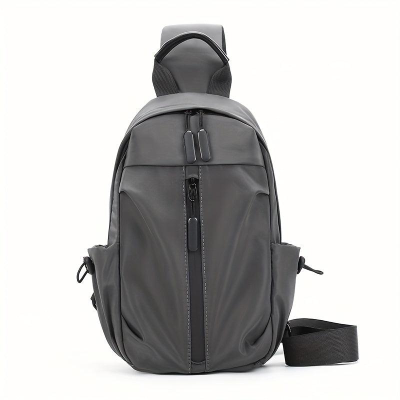 Men's Nylon Crossbody Bag USB Port Large Capacity Waterproof Shoulder Bag