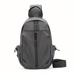 Men's Nylon Crossbody Bag USB Port Large Capacity Waterproof Shoulder Bag