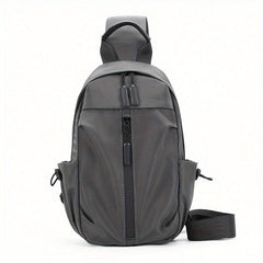 Men's Nylon Crossbody Bag USB Port Large Capacity Waterproof Shoulder Bag
