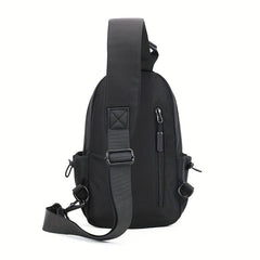 Men's Nylon Crossbody Bag USB Port Large Capacity Waterproof Shoulder Bag