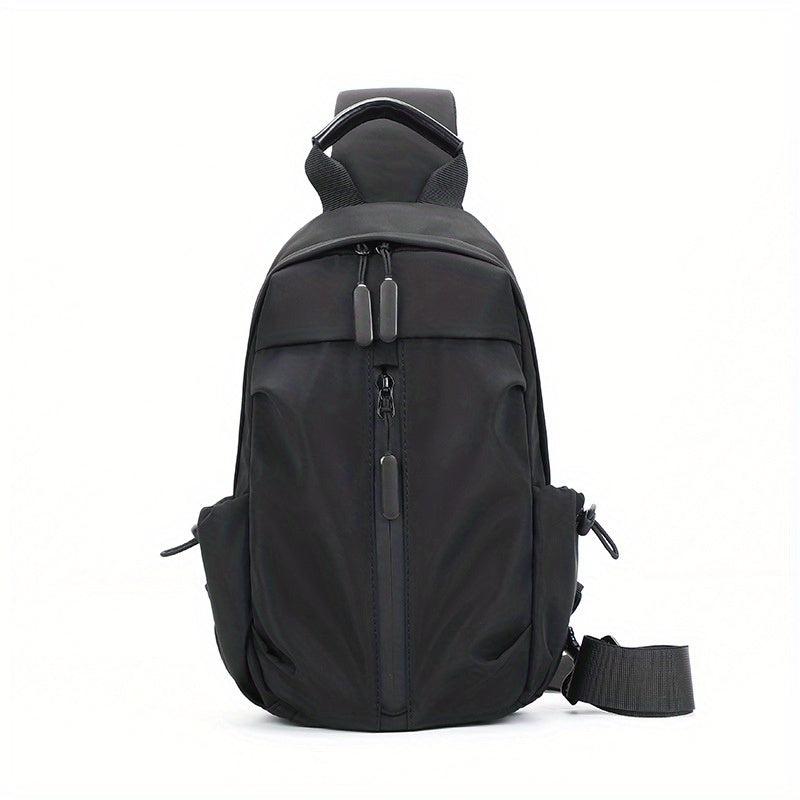 Men's Nylon Crossbody Bag USB Port Large Capacity Waterproof Shoulder Bag