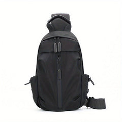 Men's Nylon Crossbody Bag USB Port Large Capacity Waterproof Shoulder Bag