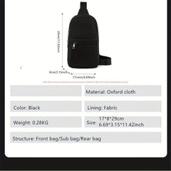 Casual Chest Bag for Man and Women Crossbody Single Shoulder Bag