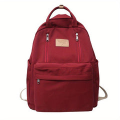 Letter Patch Decor Backpack Preppy Style School Bag
