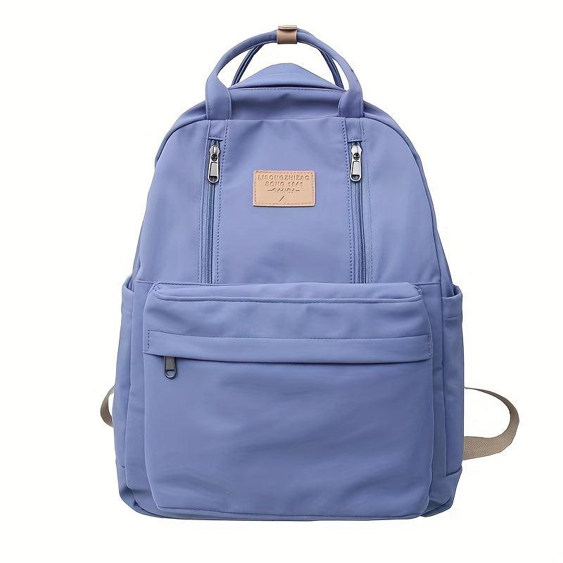 Letter Patch Decor Backpack Preppy Style School Bag