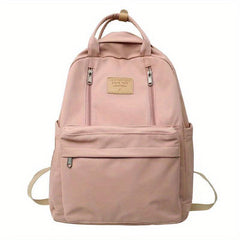 Letter Patch Decor Backpack Preppy Style School Bag
